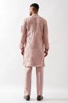 Shop_Son of A Noble Snob_Pink Linen Solid Pleated Kurta Set _at_Aza_Fashions