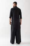 Shop_Son of A Noble Snob_Black Linen Slim Fit Designer Kurta _at_Aza_Fashions