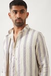 Buy_Son of A Noble Snob_Ivory Linen Classic Printed Bundi 