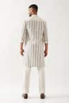 Shop_Son of A Noble Snob_Ivory Linen Printed Slim Fit Kurta _at_Aza_Fashions