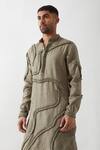 Buy_Son of A Noble Snob_Olive Green Linen Caterpillar Texture Kurta _Online_at_Aza_Fashions