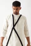 Buy_Son of A Noble Snob_Ivory Linen Slim Fit Walter Kurta _Online_at_Aza_Fashions