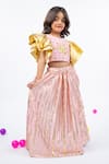 Buy_JILMIL DREAMWEAR_Pink Embroidery Light Designer Girls Lehenga Set _Online_at_Aza_Fashions