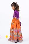 JILMIL DREAMWEAR_Purple Beads, Sequins, Embroidery And Orange Bangalori Silk Lehenga Set _Online_at_Aza_Fashions