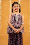 Buy_JILMIL DREAMWEAR_Purple Georgette Embroidery Striped Kurta Set _Online_at_Aza_Fashions