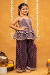Shop_JILMIL DREAMWEAR_Purple Georgette Embroidery Striped Kurta Set _Online_at_Aza_Fashions