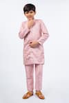 JILMIL DREAMWEAR_Pink Petal Kurta Set _at_Aza_Fashions