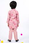 Shop_JILMIL DREAMWEAR_Pink Embroidery Floral Print Kurta Set _at_Aza_Fashions
