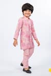 JILMIL DREAMWEAR_Pink Embroidery Floral Print Kurta Set _at_Aza_Fashions