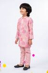 Buy_JILMIL DREAMWEAR_Pink Embroidery Floral Print Kurta Set 