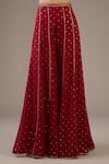 Buy_Payal Singhal_Maroon Georgette Tassels, Embroidery Round Neck Designer Kurta Set _Online_at_Aza_Fashions
