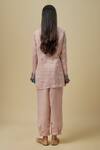 Shop_Payal Singhal_Pink Mirrors Split V-neck Embroidered Onion Kurta Set _at_Aza_Fashions