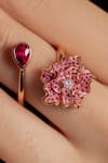 Opalina Soulful Jewellery_Rose Gold Stones Rosabelle Ring With Ruby Red _Online_at_Aza_Fashions