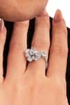 Buy_Opalina Soulful Jewellery_Silver Plated Imitation Diamonds Emoro Semi Precious Ring _at_Aza_Fashions