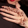Buy_Opalina Soulful Jewellery_Rose Gold Diamonds Blossom Hand Harness _Online_at_Aza_Fashions