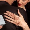 Opalina Soulful Jewellery_Rose Gold Diamonds Blossom Hand Harness _at_Aza_Fashions