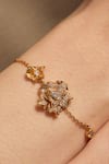 Shop_Opalina Soulful Jewellery_Gold Plated Imitation Diamonds Fiorenza Bracelet _at_Aza_Fashions