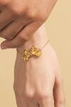 Buy_Opalina Soulful Jewellery_Gold Plated Life Long Bow Bracelet _at_Aza_Fashions