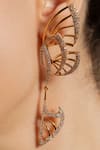 Shop_Opalina Soulful Jewellery_Gold Plated Stones Butterfly Bliss Earcuff _at_Aza_Fashions