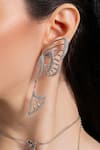 Buy_Opalina Soulful Jewellery_Silver Plated Diamonds Butterfly Bliss Earcuff _at_Aza_Fashions