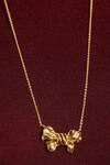 Opalina Soulful Jewellery_Gold Plated Lifelong Bow Pendant Necklace _Online_at_Aza_Fashions