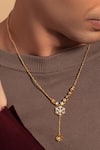 Buy_Opalina Soulful Jewellery_Gold Plated Petalia Pendant Necklace _at_Aza_Fashions