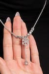 Buy_Opalina Soulful Jewellery_Silver Plated Petalia Pendant Necklace _at_Aza_Fashions