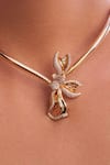 Opalina Soulful Jewellery_Gold Plated Blossom Choker Necklace _Online_at_Aza_Fashions