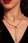 Buy_Opalina Soulful Jewellery_Rose Gold Amor Plated Necklace _at_Aza_Fashions