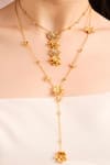 Buy_Opalina Soulful Jewellery_Gold Plated Rosie Pendant Necklace _at_Aza_Fashions