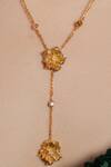 Shop_Opalina Soulful Jewellery_Gold Plated Luvlush 22k Necklace _at_Aza_Fashions