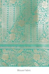 Buy_Samyukta Singhania_Green Zari, Embroidery Round Neck Parrot Banarasi Silk Saree Set 