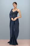 Buy_Tarun Tahiliani_Black Sequins Sweetheart Neck Corset Top _at_Aza_Fashions