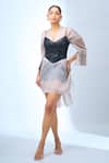 Tarun Tahiliani_Black Sequins Sweetheart Neck Corset Top _at_Aza_Fashions