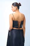 Shop_Tarun Tahiliani_Black Sequins Sweetheart Neck Corset Top _at_Aza_Fashions