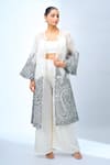 Shop_Tarun Tahiliani_Ivory Embroidered Flared Sleeve Cape _Online_at_Aza_Fashions