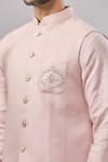 Buy Aariyana Couture Pink Linen Embroidery Placement Bundi And Kurta Set Online at Aza Fashions Buy_Aariyana Couture_Pink Linen Embroidery Placement Bundi And Kurta Set _Online_at_Aza_Fashions