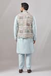 Shop_Ariyana By Aza_Multi Color Georgette Embroidery Dori Bundi And Kurta Set _at_Aza_Fashions