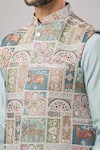 Ariyana By Aza_Multi Color Georgette Embroidery Dori Bundi And Kurta Set _at_Aza_Fashions