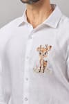 Buy Aariyana Couture White Linen Embroidery Deer Placement Casual Shirt Online at Aza Fashions Buy_Aariyana Couture_White Linen Embroidery Deer Placement Casual Shirt _Online_at_Aza_Fashions