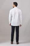 Shop_Aariyana Couture_White Cotton Embroidery Bird Placement Casual Shirt _at_Aza_Fashions