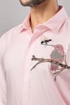 Buy_Aariyana Couture_Pink Cotton Embroidery Insect Placement Shirt _Online_at_Aza_Fashions