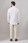 Shop_Aariyana Couture_White Linen Embroidery Lobster Placement Casual Shirt _at_Aza_Fashions