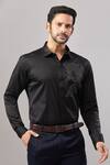 Buy_Aariyana Couture_Black Cotton Embroidery Cheetah Placement Casual Shirt _at_Aza_Fashions