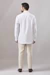 Shop_Aariyana Couture_White Cotton Embroidery Horse Placement Casual Shirt _at_Aza_Fashions