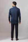 Shop_Aariyana Couture_Navy Cotton Embroidery Big Panther Placement Shirt _at_Aza_Fashions