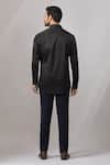 Shop_Aariyana Couture_Black Cotton Embroidery Eagle Placement Casual Shirt _at_Aza_Fashions