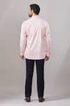 Shop_Aariyana Couture_Pink Cotton Embroidery Floral Placement Casual Shirt _at_Aza_Fashions