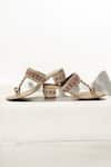 THE ALTER_Gold Crystals Light Embellished Block Heels _Online_at_Aza_Fashions