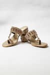 Buy_THE ALTER_Gold Crystals Light Embellished Block Heels _at_Aza_Fashions